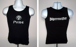 Jagermeister Pride Ribbed Tank Top shirt Womens Juniors Large black whit... - $21.73