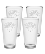 Set - New York Knicks Pint Beer Glasses Etched Tumblers Drinkware 16 oz ... - $45.00+