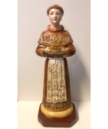 Saint Paschal Baylon 9&quot; hand painted  Statue, New from Colombia #L028 - £38.10 GBP