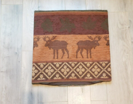 NEW Pillow Cover Case Moose Cabin Lodge Lake Theme 17&quot; x 17&quot; - $7.92