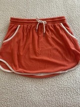 No Boundaries Juniors&#39; Knit Piped Mini Skirt Color Coral Drawstring Tie XL - $223.49 MXN