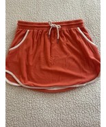No Boundaries Juniors&#39; Knit Piped Mini Skirt Color Coral Drawstring Tie XL - $16.84 CAD