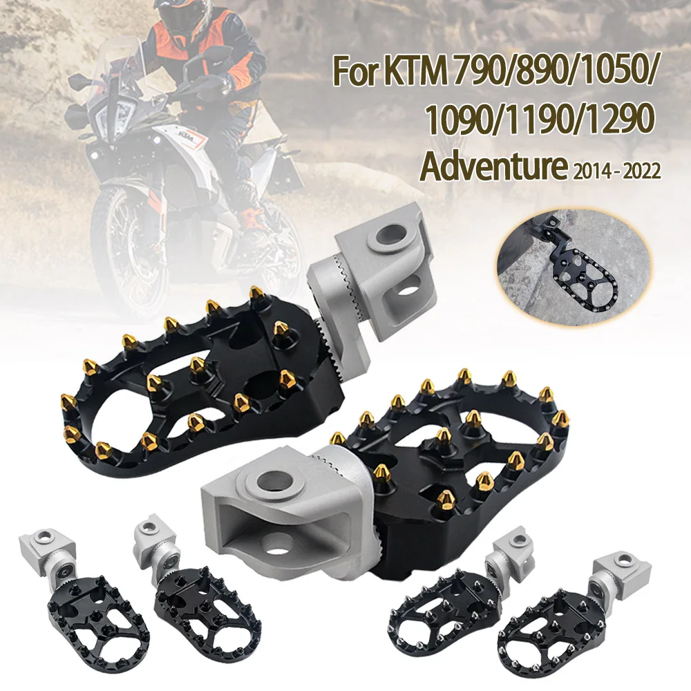 Motorcycle Front Footrest Adjustable Extend Lowering Foot Pegs Rotatable - $91.88+