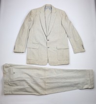 Vintage 50s Rockabilly Mens Size 46L Atomic Fleck Wool 2 Piece Suit 36x33 USA - £426.68 GBP