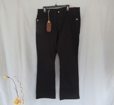 Apollo Jeans women&#39;s pants boot-cut Size 19/20 black inseam 31&quot; stretch New - £17.64 GBP
