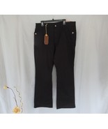 Apollo Jeans women&#39;s pants boot-cut Size 19/20 black inseam 31&quot; stretch New - £17.77 GBP