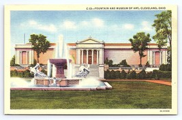 Postcard Cleveland Ohio Fountain and Museum of Art - £2.89 GBP