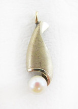 Vintage Mid Century MCM DCE Curtis Creations 14k Gold Filled Pearl Pendant - £30.95 GBP