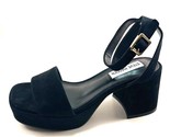 Steve Madden Mercerr Black Suede Leather  Block Heel Platform Open Toe S... - $99.99