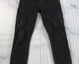 Agolde Jeans Womens 27 Black Pleather Look Skinny Cotton Blend Mid Rise - $34.64
