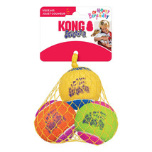 KONG Air Dog Squeaker Dog Toy Birthday Balls Assorted 1ea/3 pk, MD - £6.32 GBP