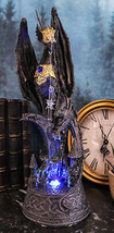 Ebros Guard Golden Axe Legendary Dragon Warrior Figurine With LED Crystal Lamp - £27.67 GBP