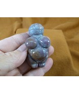 (Y-VEN-717) Purple gray jasper Venus Woman goddess GEMSTONE figurine lov... - $32.05 CAD