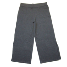 NWT Eileen Fisher Straight Ankle in Charcoal Gray Fine Jersey Side Slit Pants XL - $72.00