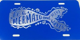 Mermaid Tail Car Tag Engraved Etched on Gloss Blue Aluminum License Plat... - $22.99