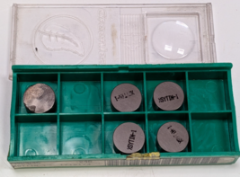 Lot of 4 NEW &amp; 1 Used Green Leaf Ceramic Inserts RNGN-45 T2A XSYTIN-1 - $59.39