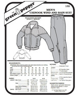 Men&#39;s Chinook Wind and Rain Suit Coat Jacket Pants #132 Sewing Pattern g... - $15.26 CAD