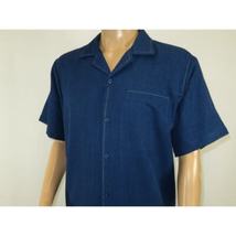 Men 2pc Walking Leisure Suit Short Sleeves By DREAMS Fancy 265-31 Sailor Blue image 4