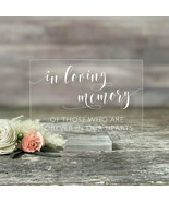 In Loving Memory Acrylic Sign - Elegant Tribute To, 5X7, Clear Acrylic S... - £26.28 GBP