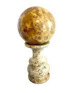 Yellow Jasper 800 Gram 10 In Around Sphere W 4” Carved Fossil Rock Stand... - £66.70 GBP