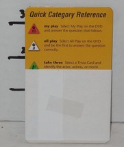 Scene it Movie 2nd Edition DVD Board Game Replacement set of Reference Cards - $4.93