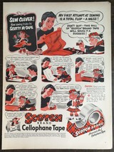 Vintage 1951 Scotch Brand Cellophane Tape Full Page Original Ad 823 - £5.51 GBP