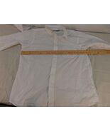 Adult Men&#39;s Croft &amp; Borrow White Button Front Dress Shirt Large 31599 - €9,49 EUR