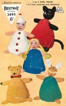 Vintage knitting pattern to make 5 Unusual style toys Bestway 3695. PDF - £1.71 GBP