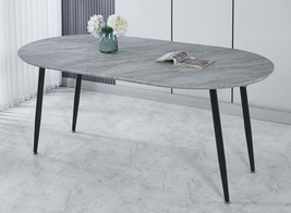 Sleek Extensible Metal Leg Dining Office Coffee Table 100-180x100x75cm - €284,10 EUR