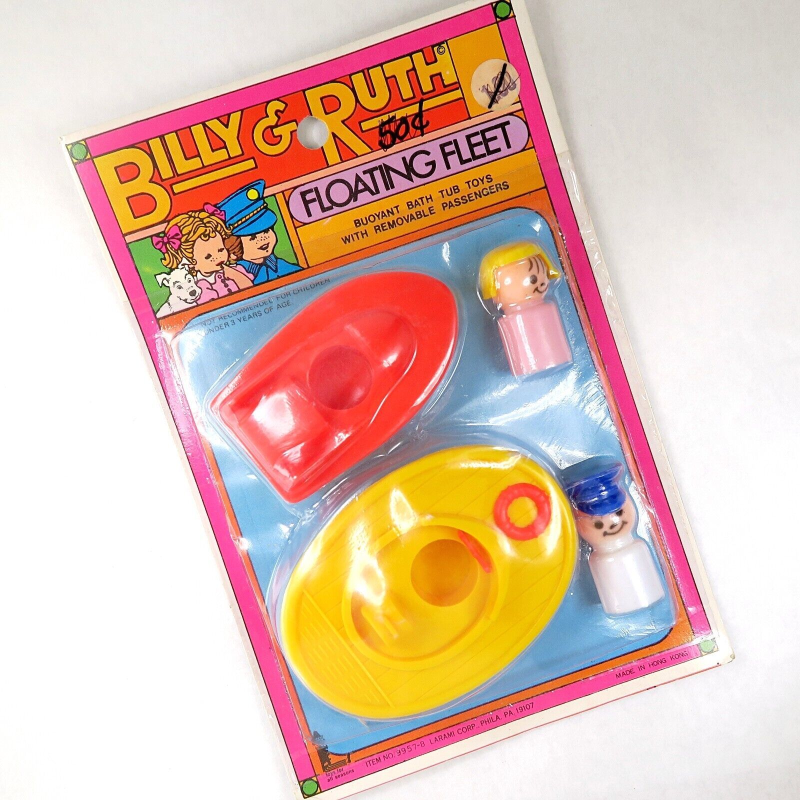 Billy & Ruth Floating Fleet Playset Vintage 1970s Larami Little People Toys New - $49.70