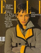 1990 Elle September Issue 5th Anniversary Kevin Costner Christy Turlington 90s - £58.52 GBP