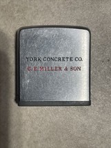 Vintage Metal Zippo Advertising Tape Measure York concrete co - $9.89