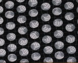 Fleece Volleyballs Volleyball Net Balls Allover on Black Fabric Print A4... - $9.97