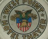 US Army USMA West Point Hotel Thayer New York glass ashtray Hudson River - $20.00