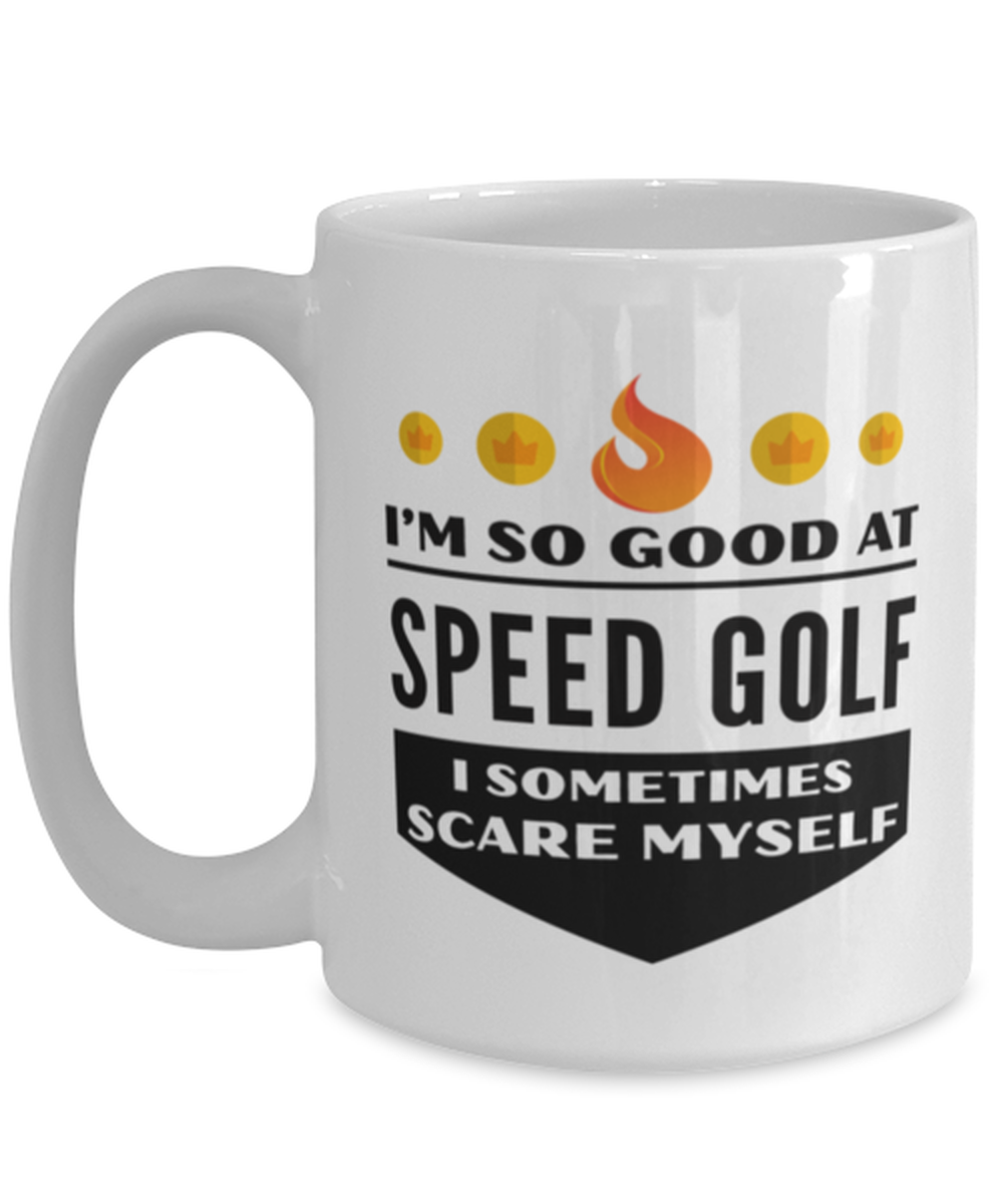 Funny Coffee Mug for Speed Golf Sports Fans - 15 oz Tea Cup For Friends Office