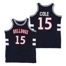 J. Cole #15 Bulldogs High School Custom Basketball Jersey Sewn Blue Any Size - £27.64 GBP
