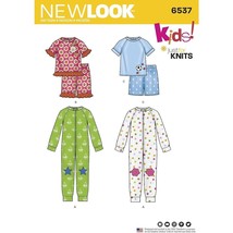 New Look Sewing Pattern 6537 Pajamas Cozywear Toddler Size 1/2-8 - $13.46