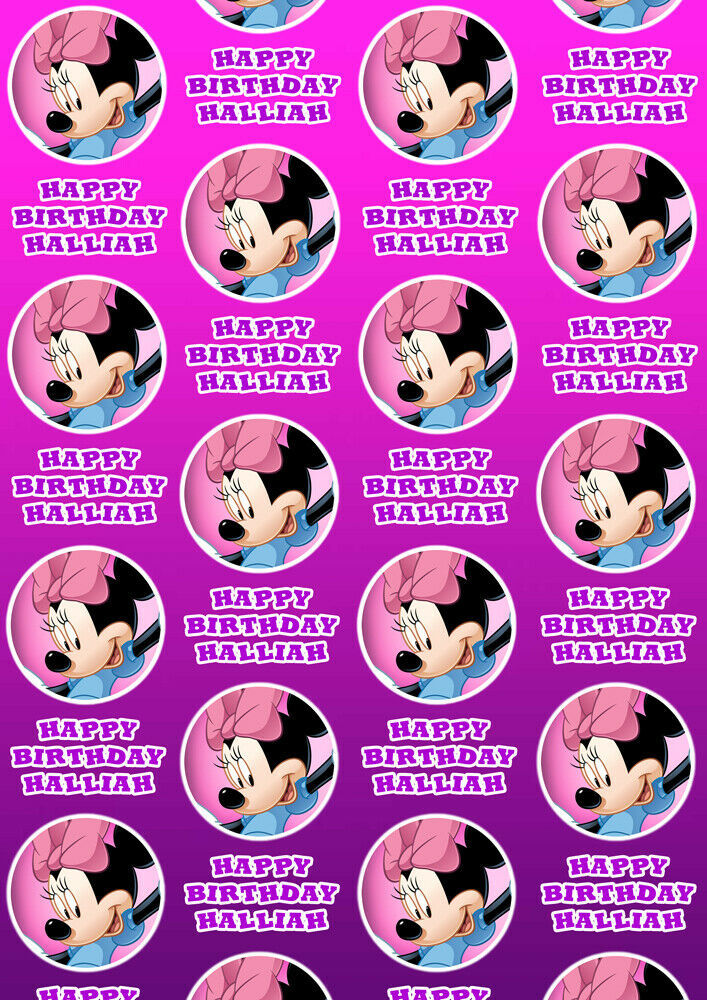 MINNIE MOUSE Personalised Gift Wrap - Disney&#39;s Minnie Mouse Wrapping Paper - $5.42