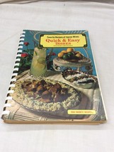 Vintage Cookbook Spiral Jaycees Wives Quick &amp; Easy Dishes Low Cal  2000 - £31.59 GBP