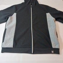 Encrypted Supply Company Men Cotton Blend Black & Gray Full Zip Hoodie Jacket 2X image 9