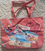 Lancome Paris French Riviera Canvas Beach Bag Tote New w/Tags - £10.95 GBP