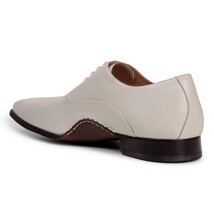 Studio Belvedere Bianca Men’s Shoes Calf-Skin Leather Oxford Lt. Bone image 3