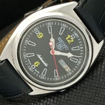Old Seiko 5 Automatic 7009A Vintage Japan Mens D/D Black Watch 568e-a302109-6 - £31.38 GBP