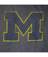 University of Michigan Block M Mens Champion Authentic 2XL L/S Gray Shirt - £19.51 GBP