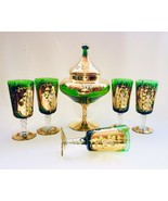 Venetian Art Glass Group of Lidded Footed Compote Vase &amp; 5 Large Footed ... - £174.88 GBP