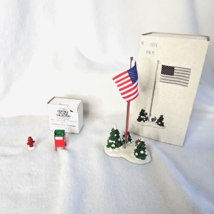 Department 56 Heritage Village Flag Pol #5177-2 Mail Box Fire Hydrant #5... - £21.65 GBP