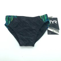 TYR Boys Swimwear Racer Bottoms Brief Drawstring Andromeda Green Black 2... - £9.90 GBP