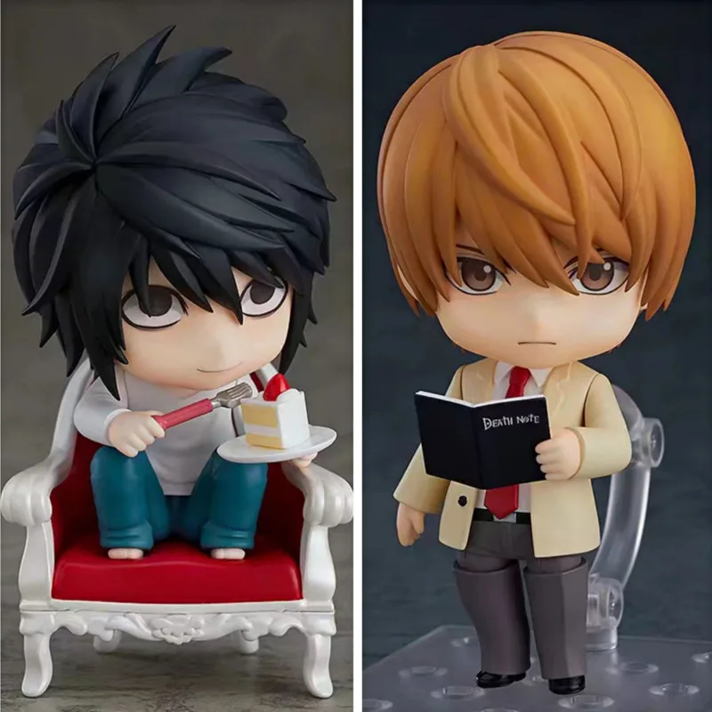 10CM Death Note L·Lawliet Yagami Light Mobile Anime Action Clay Figurines Model - £20.31 GBP