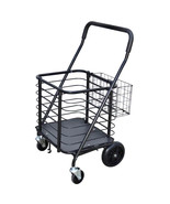 Milwaukee Heavy-Duty Steel Shopping Cart with Accessory Basket Grip Hand... - £143.07 GBP
