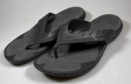 Crocs Sandals Mens 13 Black Modi Sport Flip Flops Slip On Dual Comfort 202636 - £15.86 GBP